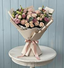 Букет цветов из:  Розы и Лизиантусы в Большая Соснова