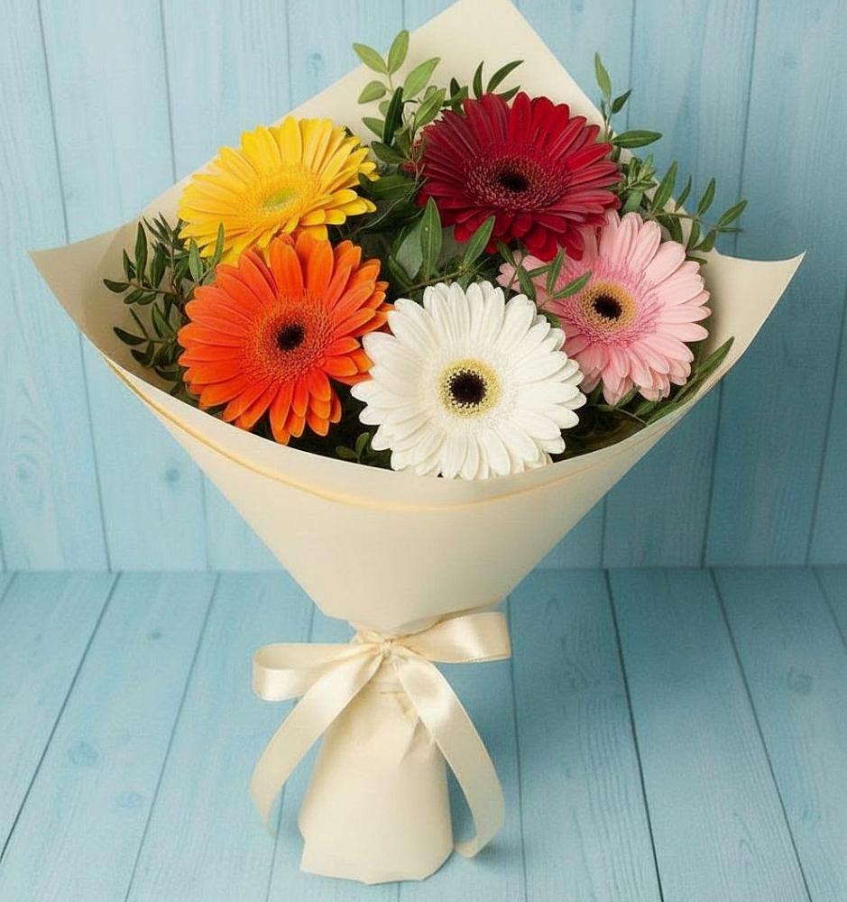 Букет цветов из: Герберы в Большая Соснова