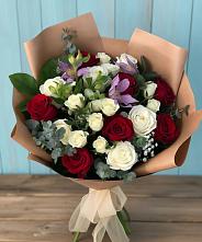 Букет цветов из:  Розы и Альстромерии в Большая Соснова