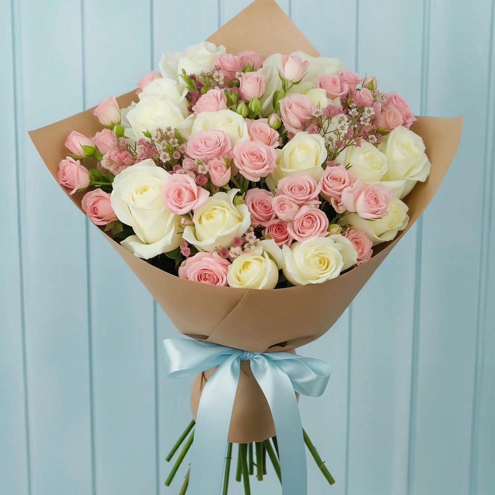 Букет цветов из: Розы в Большая Соснова