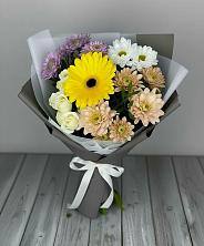 Букет цветов из:  Розы, Герберы и Хризантемы в Большая Соснова