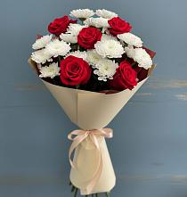 Букет цветов из:  Розы и Хризантемы в Большая Соснова
