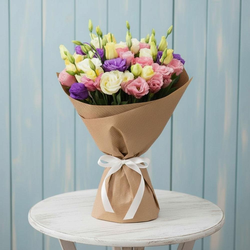 Букет цветов из: Лизиантусы в Большая Соснова