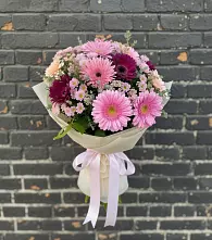 Букет цветов из:  Герберы и Хризантемы в Большая Соснова