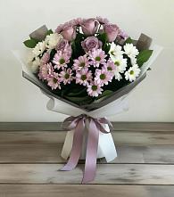 Букет цветов из:  Хризантемы и Розы в Большая Соснова
