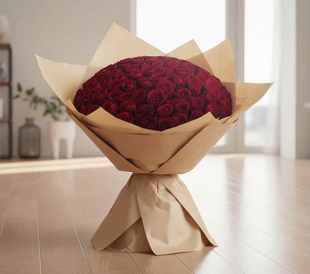 Букет 101 Красная роза в Большая Соснова