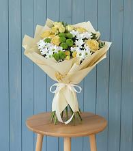 Букет цветов из:  Хризантемы и Розы #REPLACE_PRED# Большая Соснова