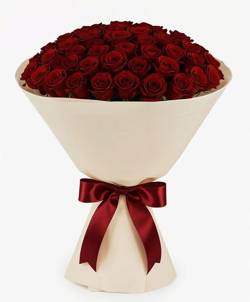 Букет 101 Бордовая роза Блэк Бакарра в Большая Соснова